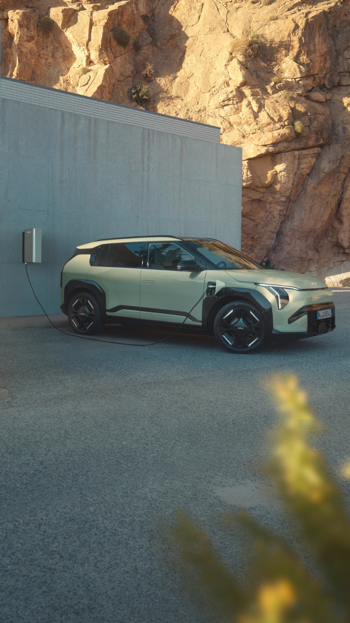 Kia EV3 an einer Heimladestation