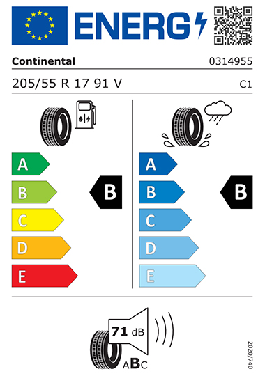 Kia Tyre Label - Continental