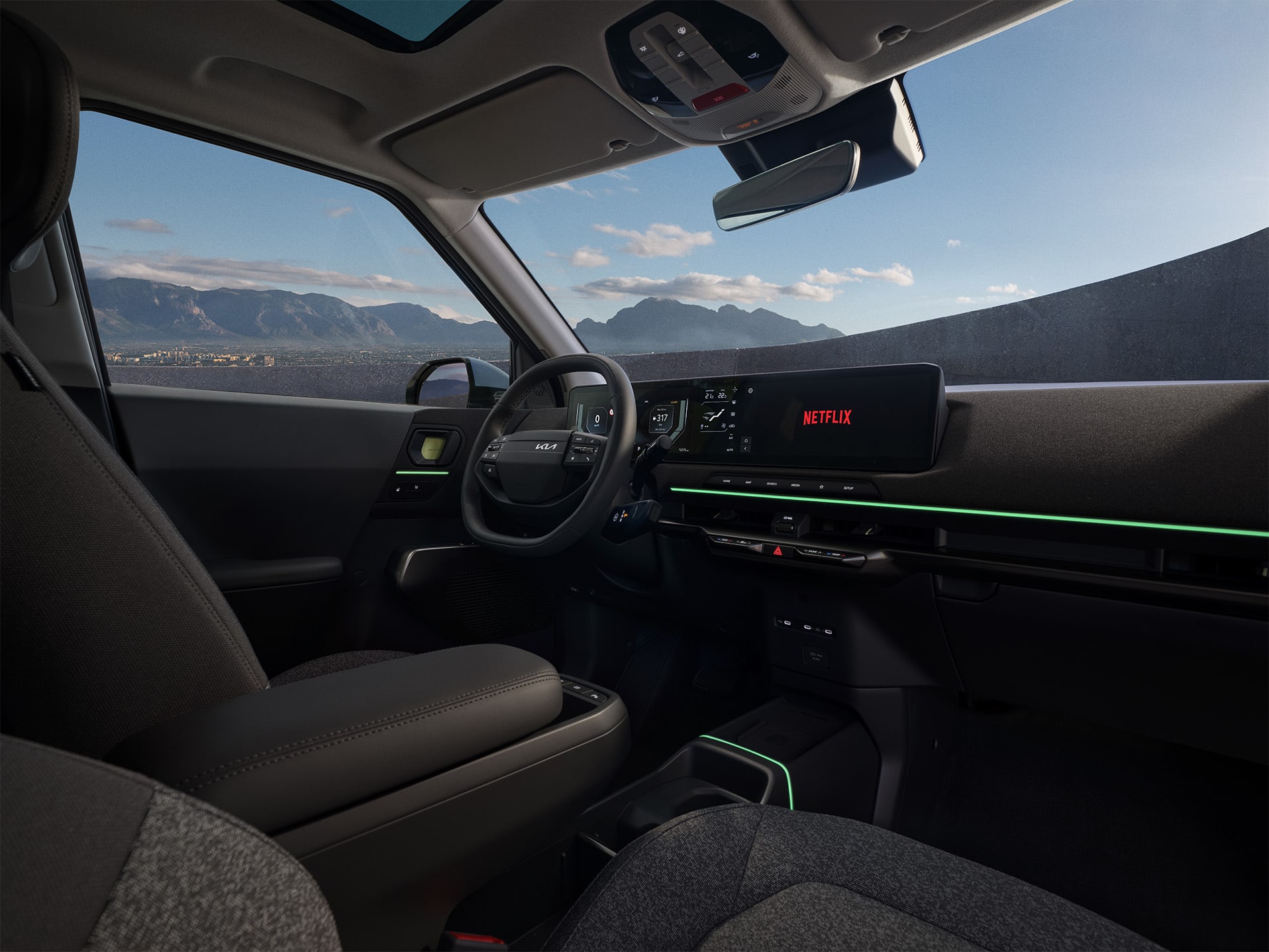 Stimmungsvolle Ambientebeleuchtung.