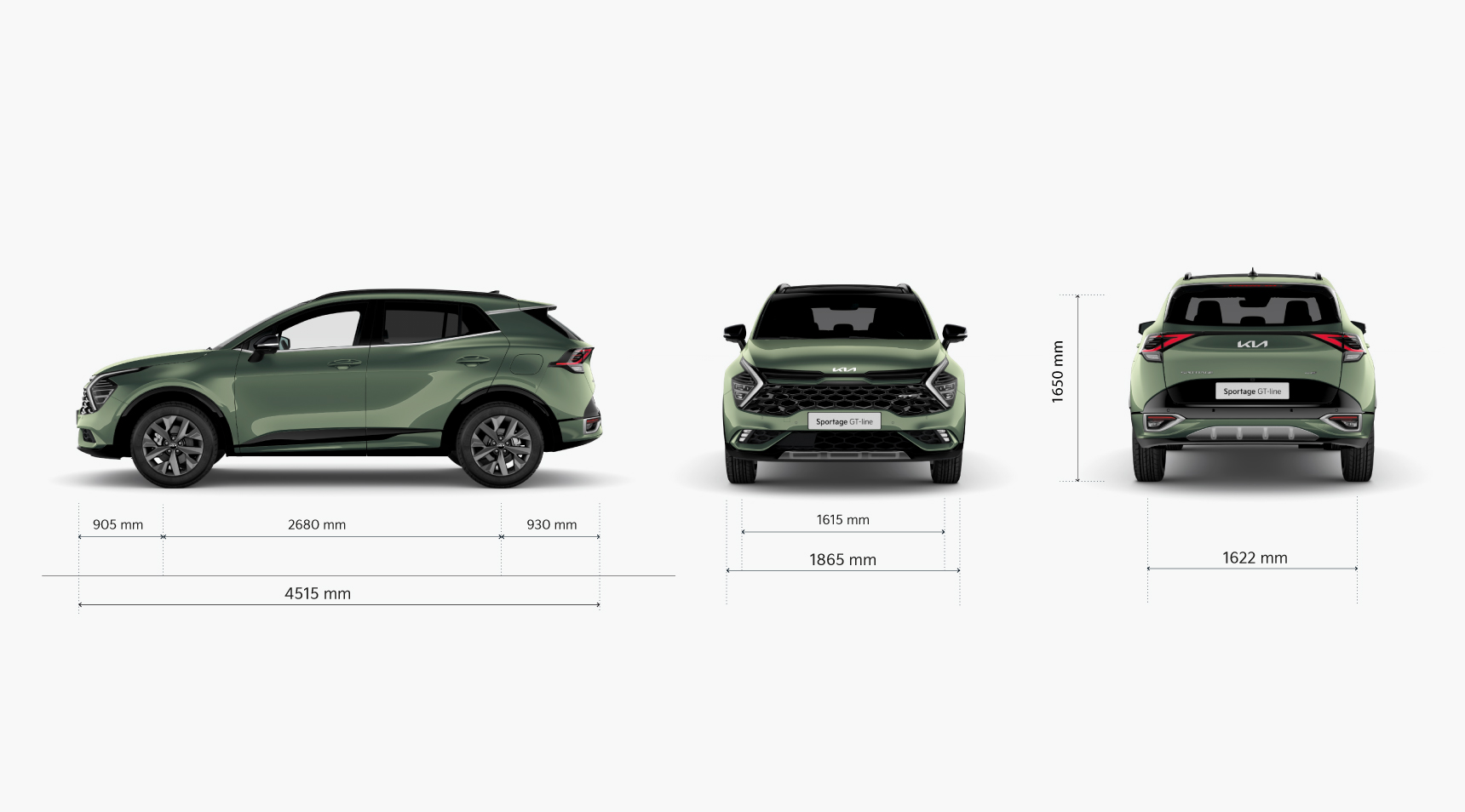 Kia Sportage Dimensions - all